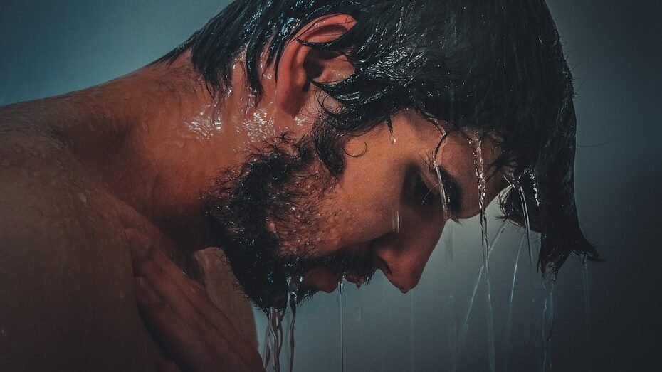 A man enjoying the benefits of hydrotherapy